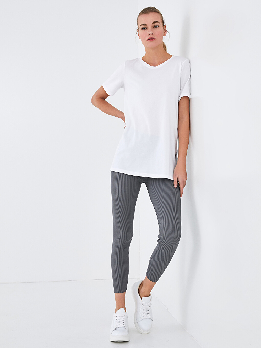 Basic Women's Knitwear Tights With Elastic Waist-1