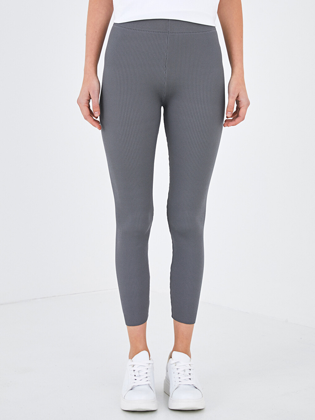 Basic Women's Knitwear Tights With Elastic Waist-2