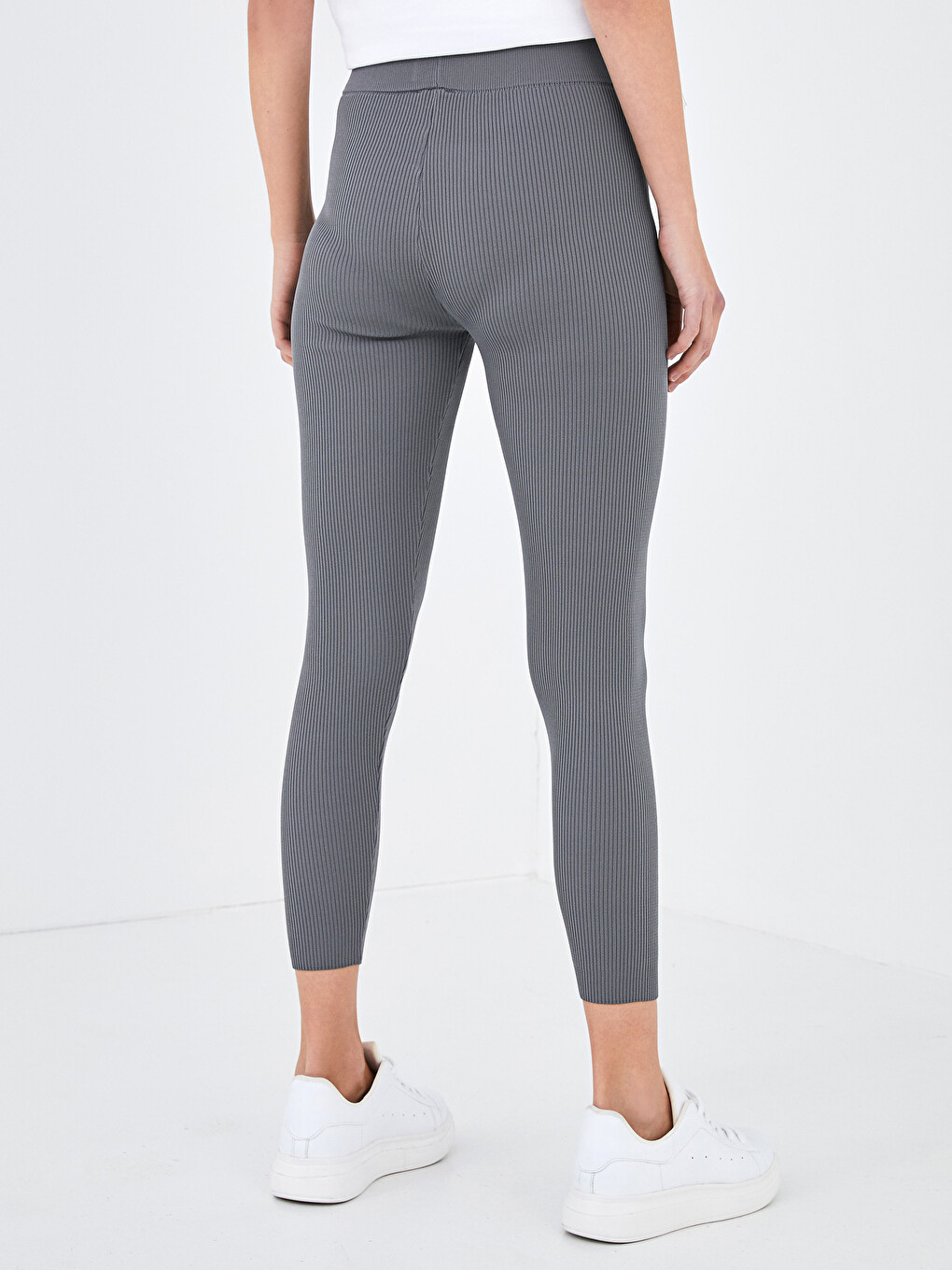 Basic Women's Knitwear Tights With Elastic Waist-3