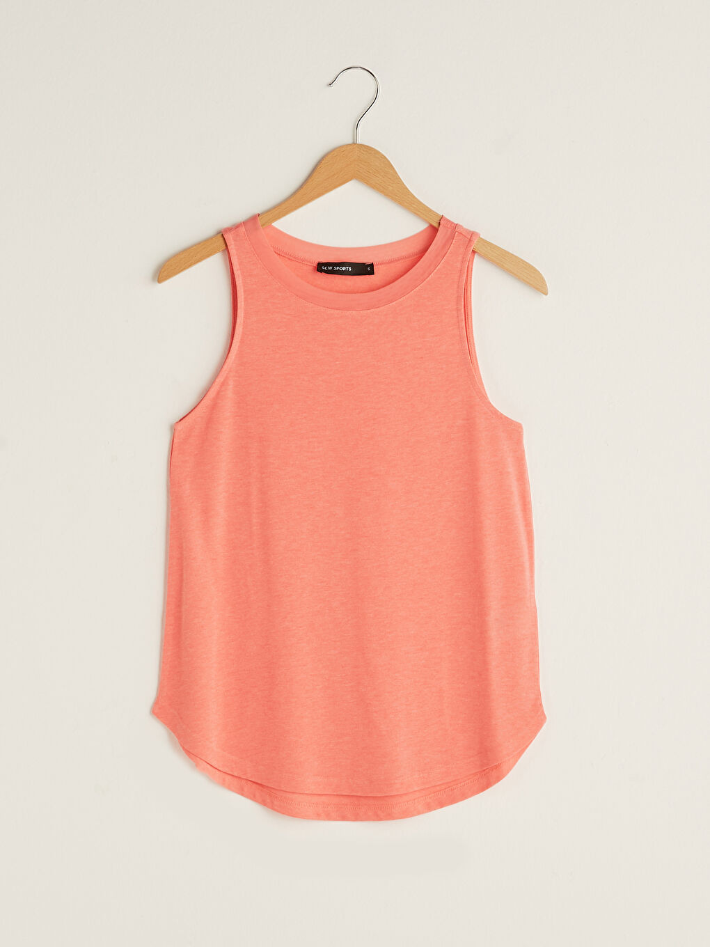 Mercan Kadın Bisiklet Yaka Düz Kolsuz Spor Tişört-10