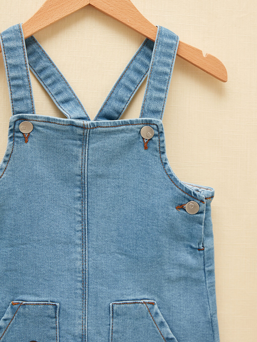 Minnie and Mickey Mouse Printed Baby Girl Jean Dress-1