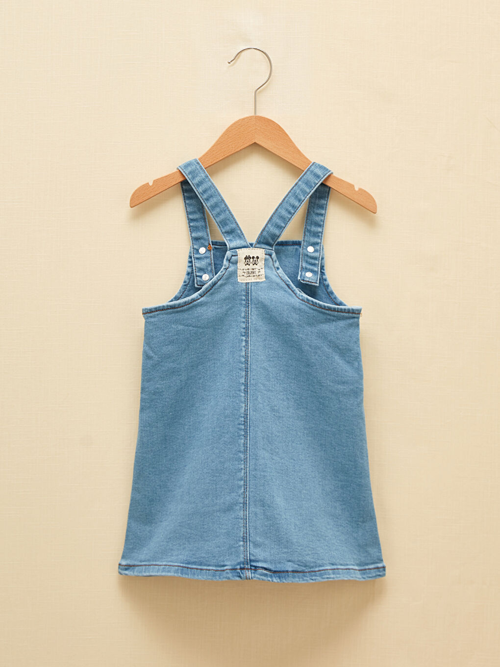 Minnie and Mickey Mouse Printed Baby Girl Jean Dress-2