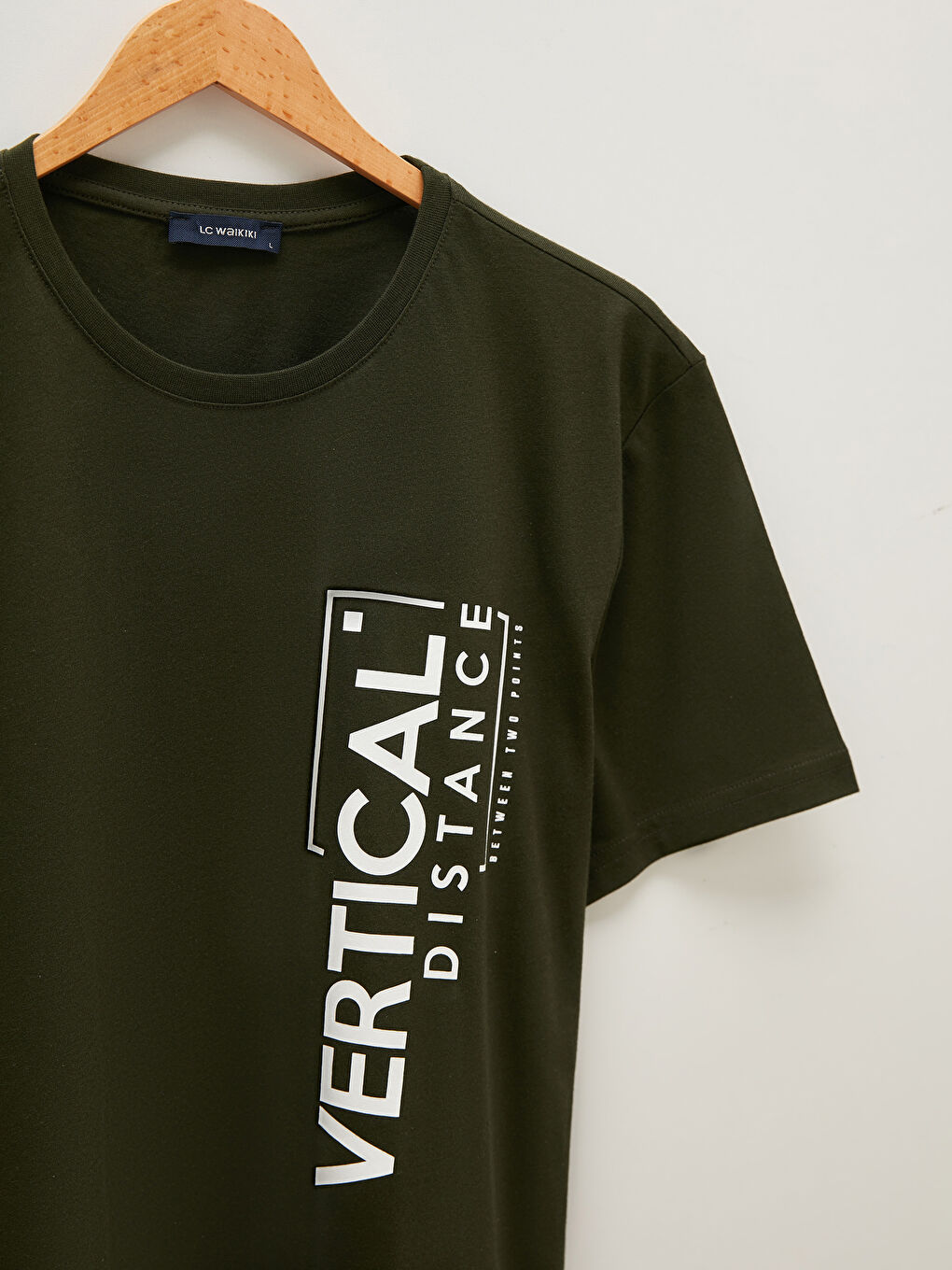 Yeşil Bisiklet Yaka Kısa Kollu Baskılı Penye Erkek Tişört-2