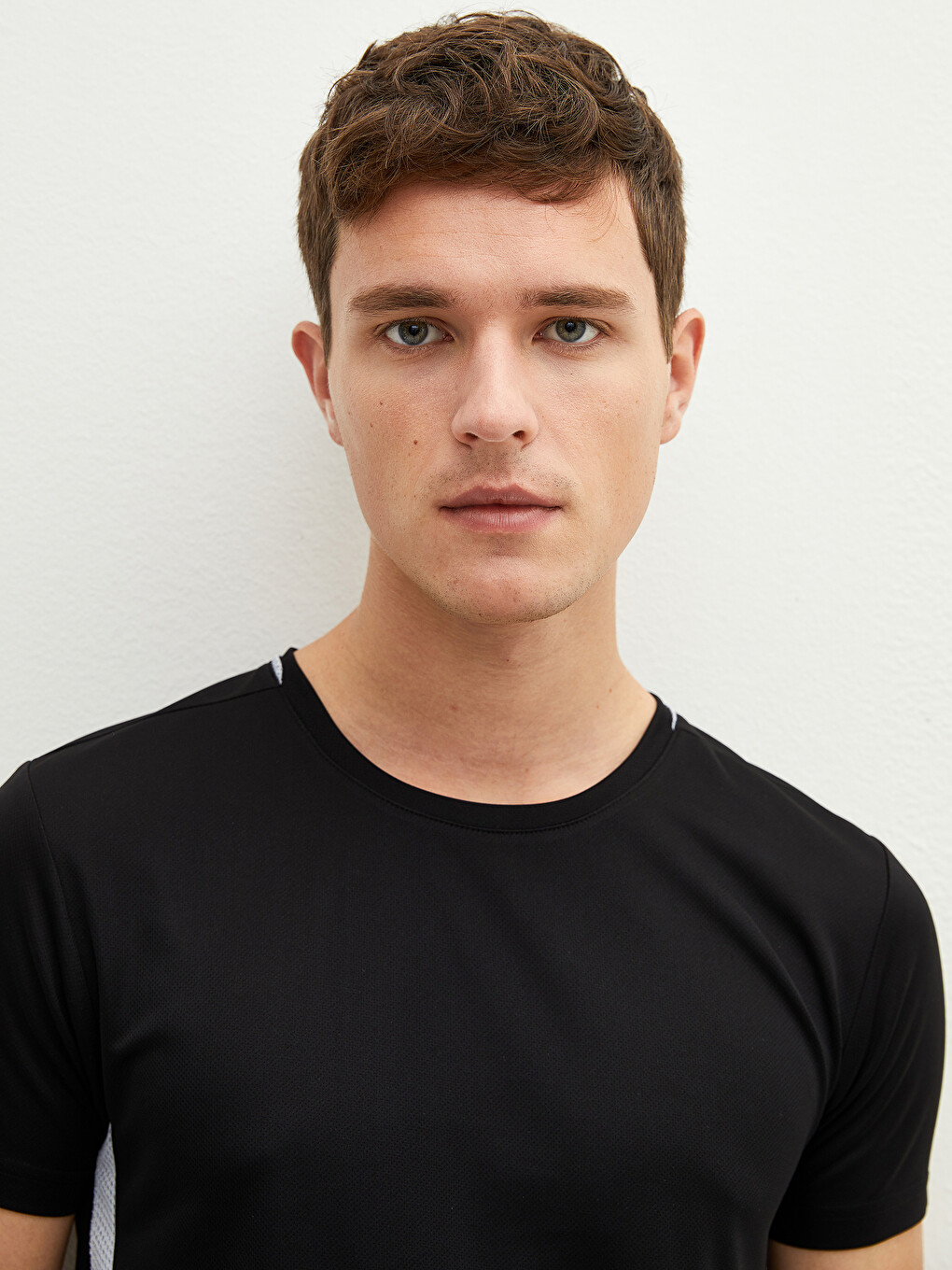 Crew Neck Short Sleeve Active Sports Men's T-Shirt-1