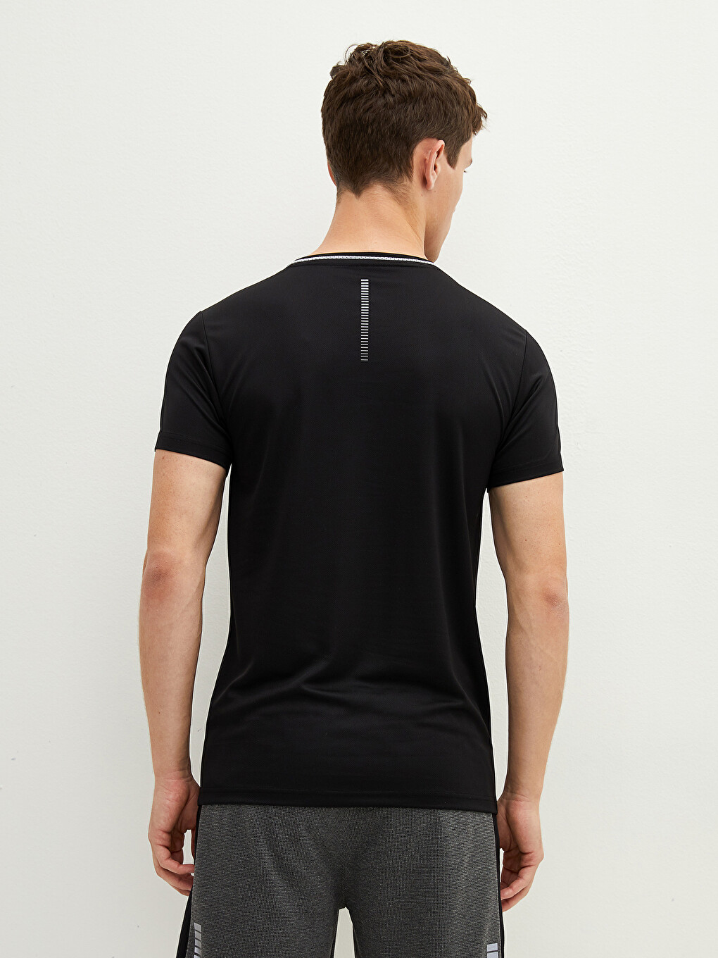 Crew Neck Short Sleeve Active Sports Men's T-Shirt-3