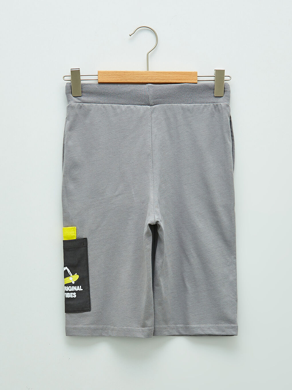 Gri Beli Lastikli Baskılı Pamuklu Erkek Çocuk Roller-1