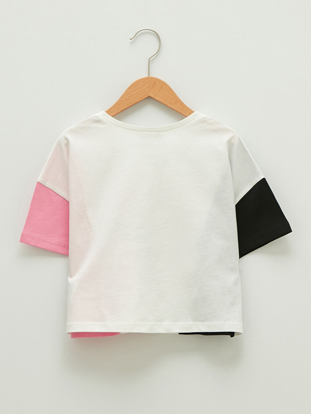 Crew Neck Printed Short Sleeve Girls' T-Shirt and Shorts-3