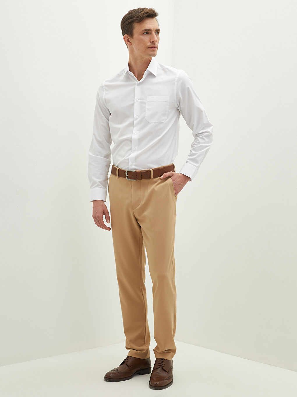 Slim Fit Panama Fabric Men's Trousers