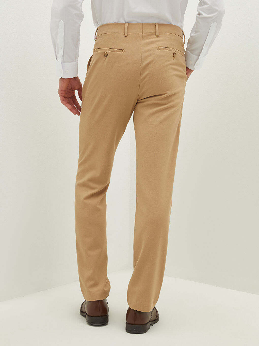 Slim Fit Panama Fabric Men's Trousers-4
