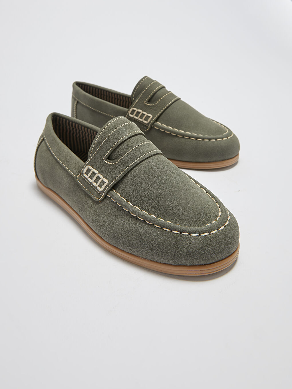 Haki Erkek Çocuk Klasik Ayakkabı-2