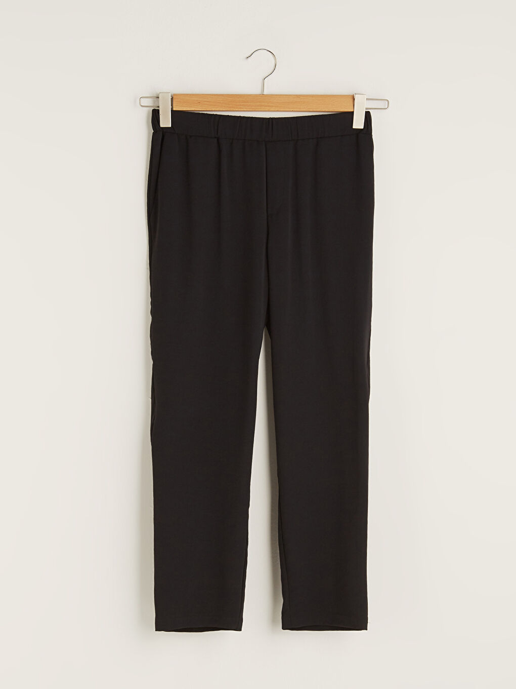 Elastic Waist Straight Pocket Detailed Harem Medina Silk Fabric Women's Trousers-5