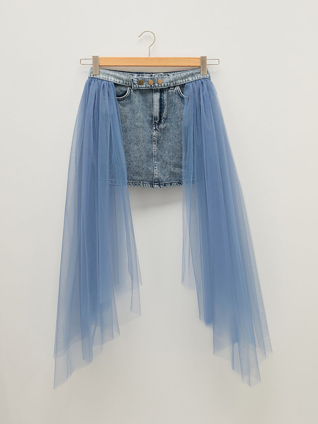 LC Waikiki POCKET TULLE BELT DETAILED WOMEN ANNA JEAN SKIRT -S1K552Z8-502