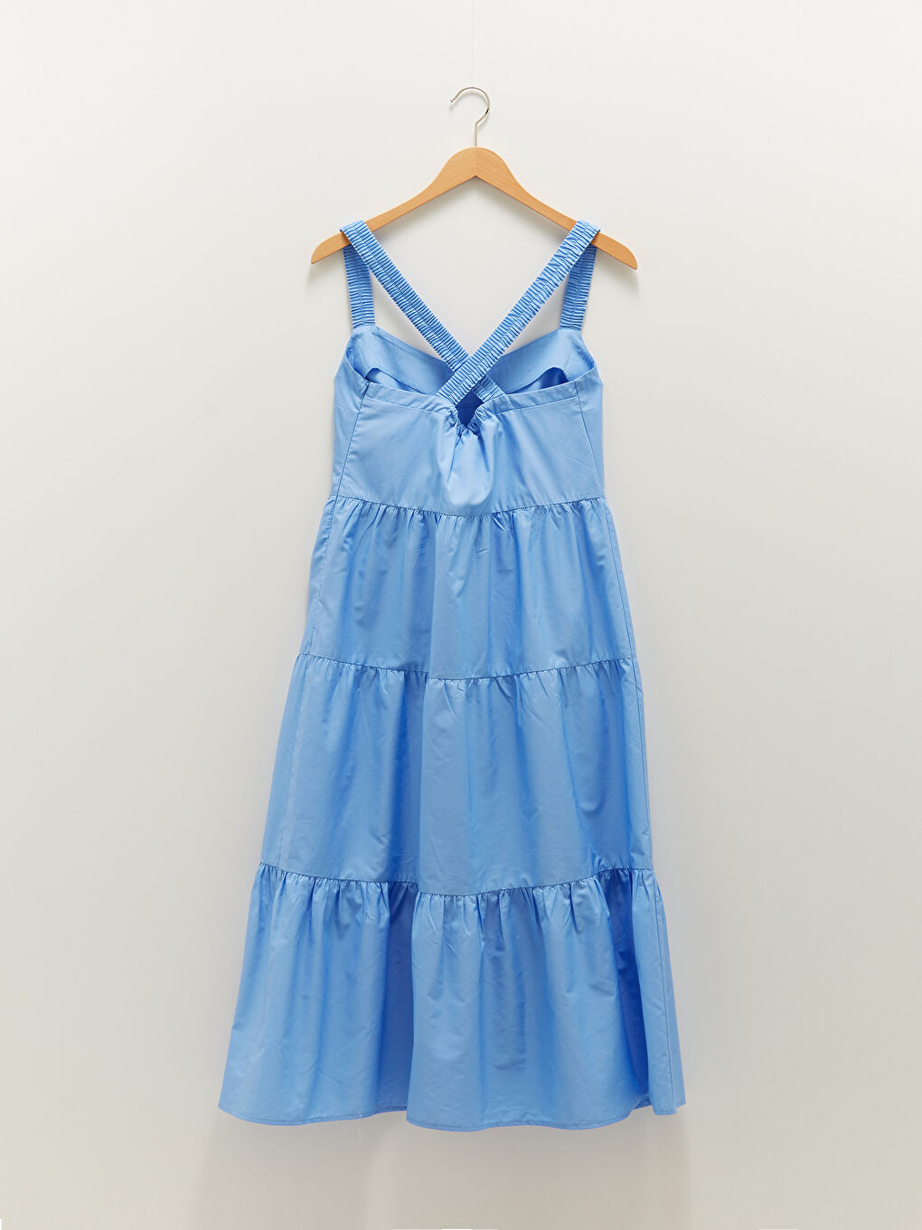 LCW Vision Square Collar Straight Strap Poplin Women's Dress -S1K764Z8-GJL