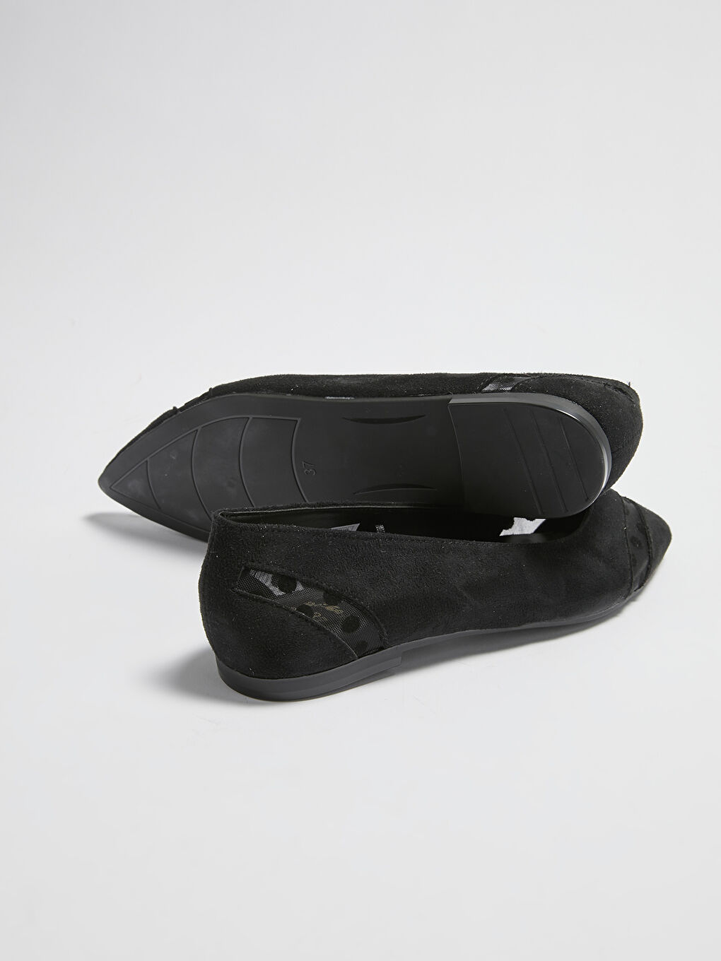 Siyah Süet Görünümlü Kadın Babet-2