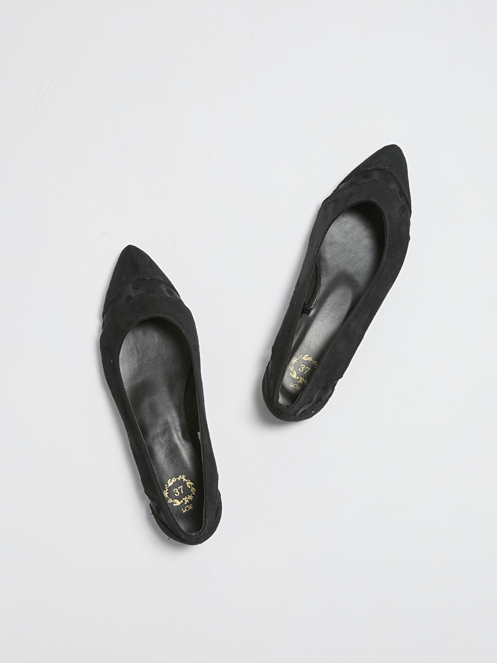 Siyah Süet Görünümlü Kadın Babet-3