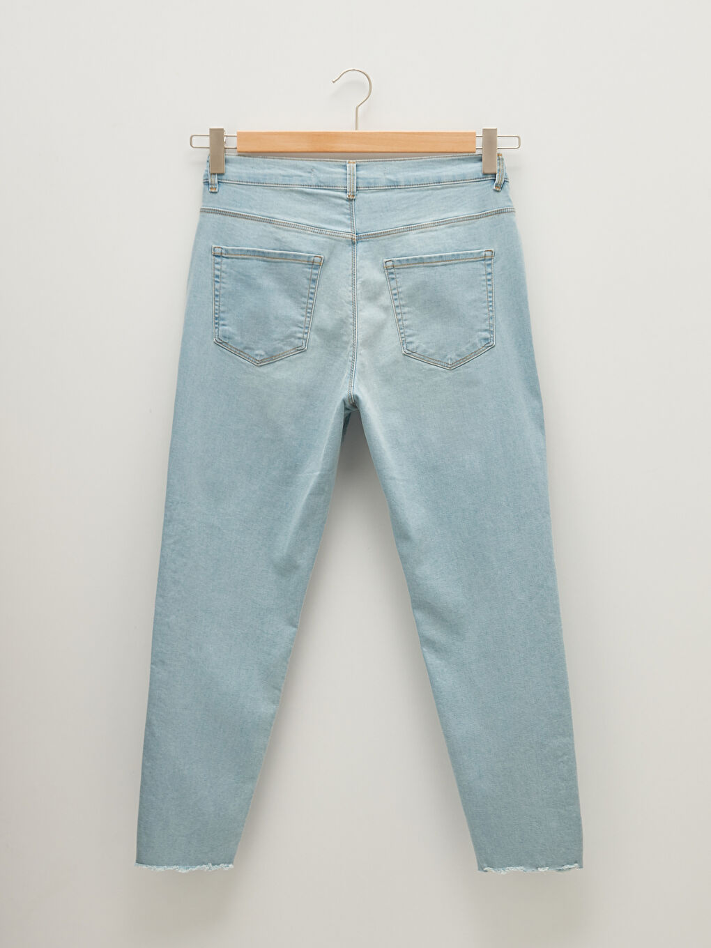 İndigo Yüksek Bel Mercury Skinny Fit Cep Detaylı Kadın Jean Pantolon-5