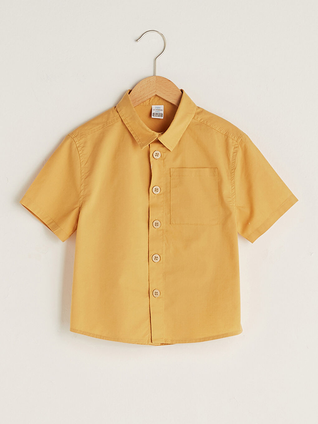 Chemise Bébé Garçon en Popeline Imprimée à Manches Courtes