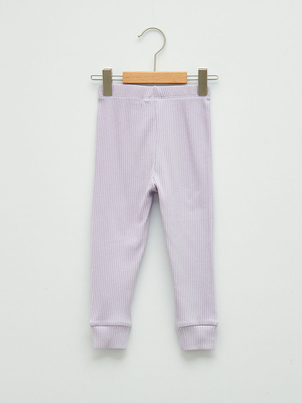 Lila Bisiklet Yaka Kısa Kollu Basic Kız Bebek Pijama Takımı-4