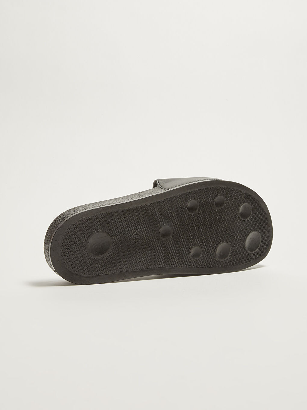 Siyah Slogan Baskılı Cırt Cırtlı Tek Bantlı Erkek Terlik-3