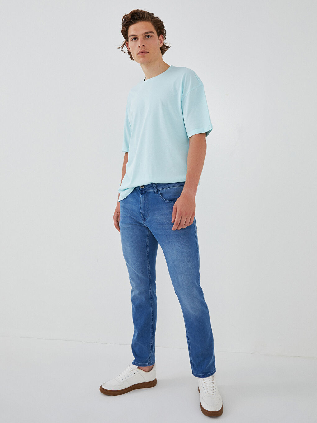 Crew Neck Basic Short Sleeve Cotton Men's T-Shirt-2