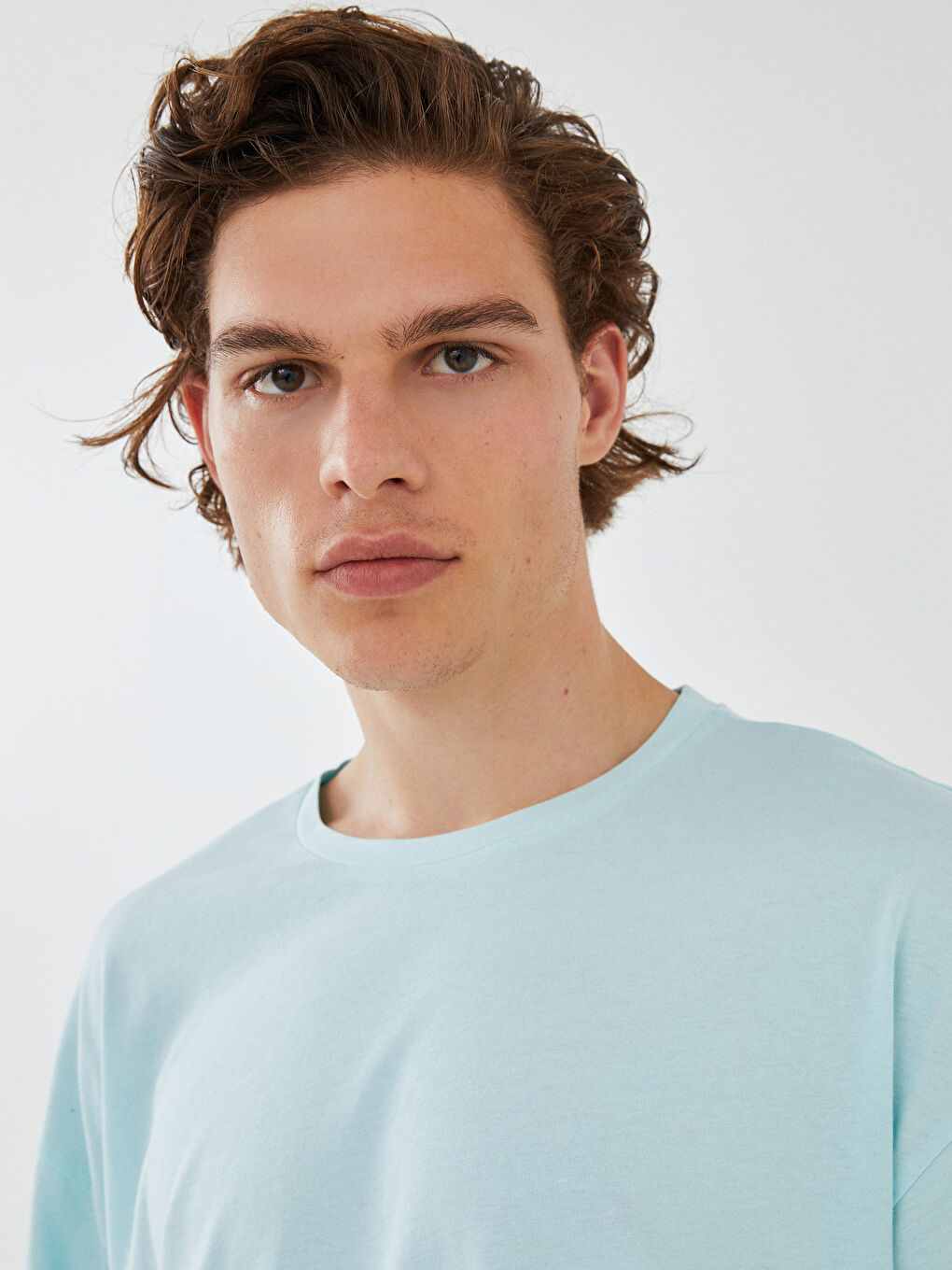 Crew Neck Basic Short Sleeve Cotton Men's T-Shirt-3