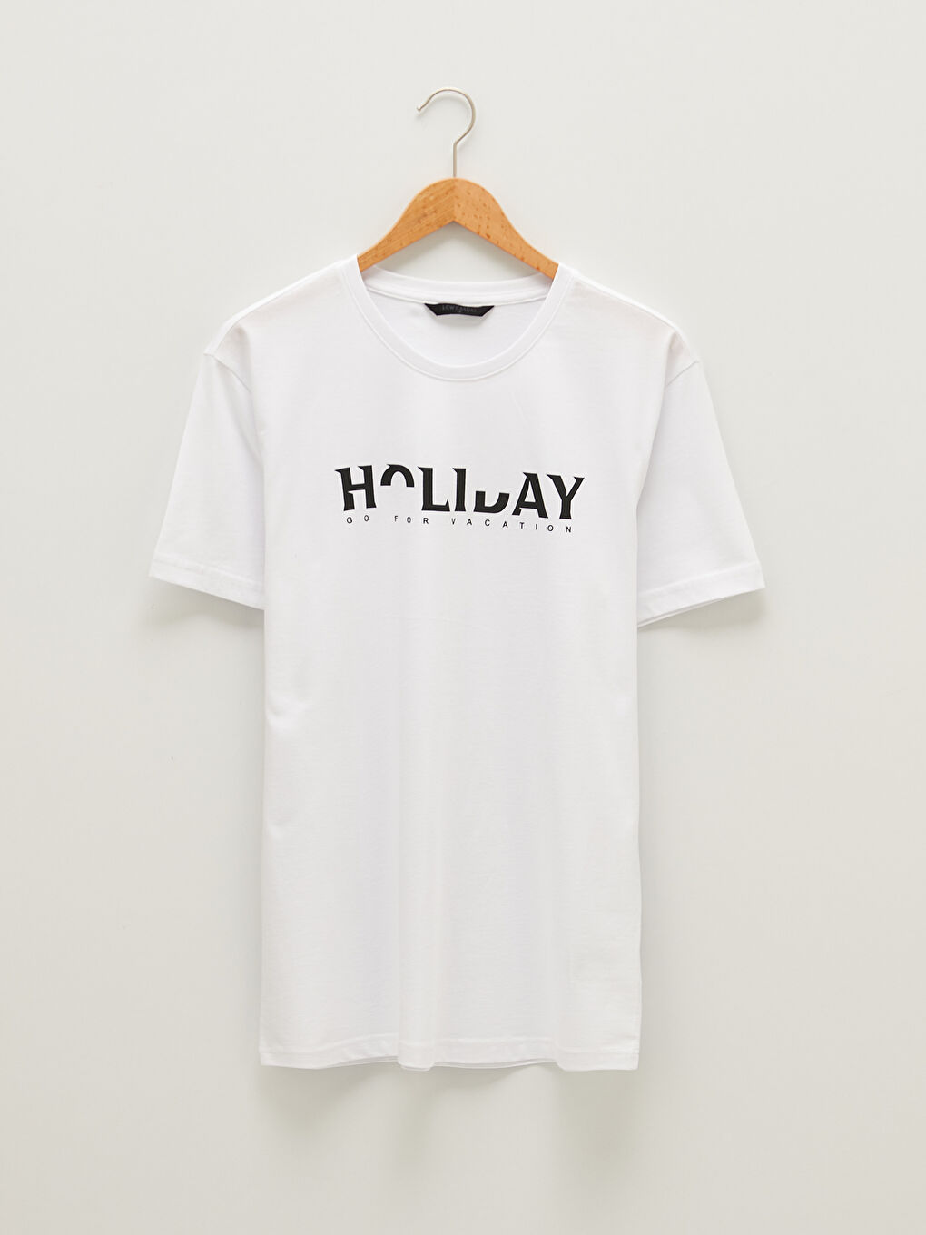 Crew Neck Short Sleeve Printed Combed Cotton Men's T-shirt-5