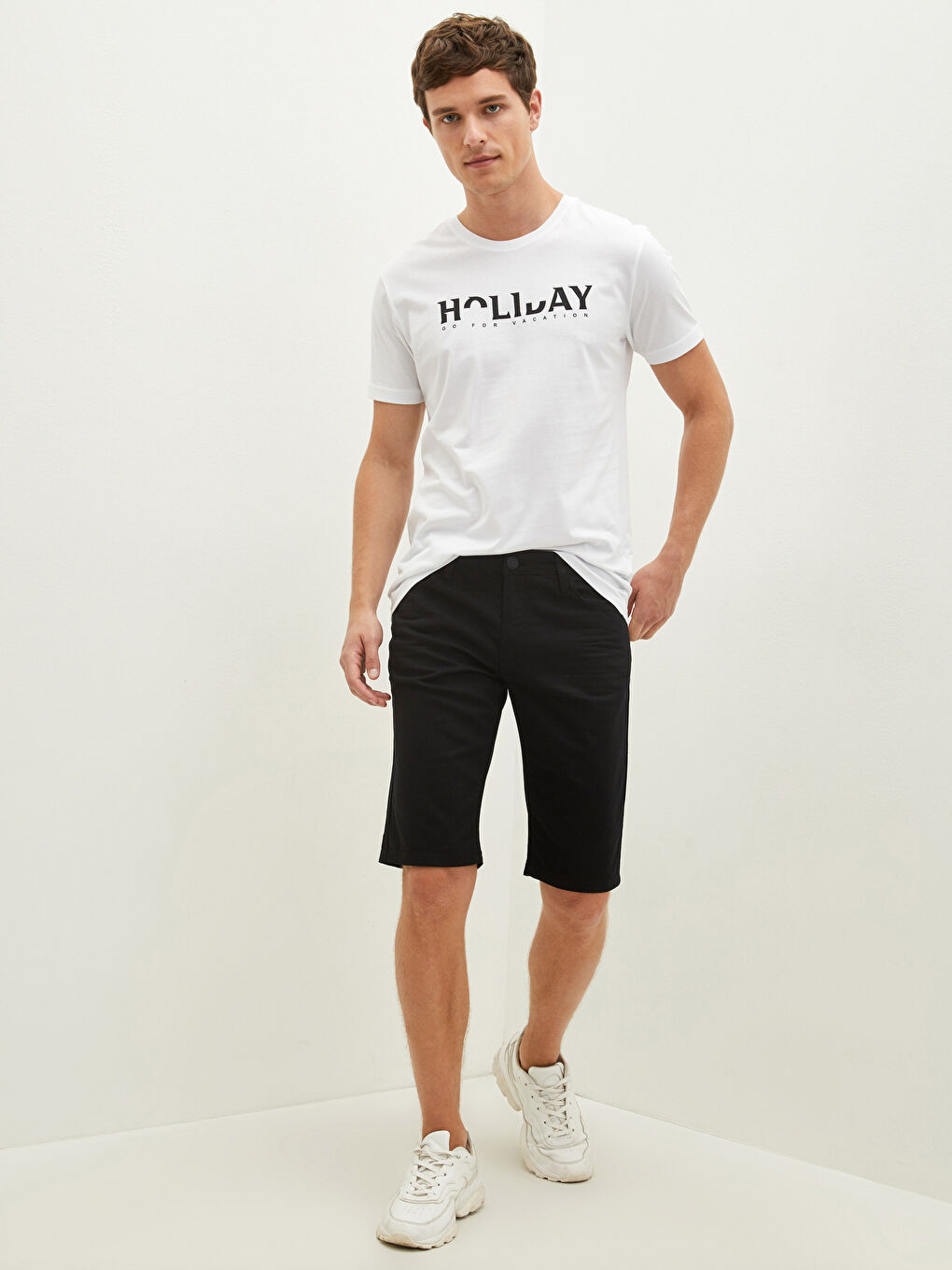 Crew Neck Short Sleeve Printed Combed Cotton Men's T-shirt-1