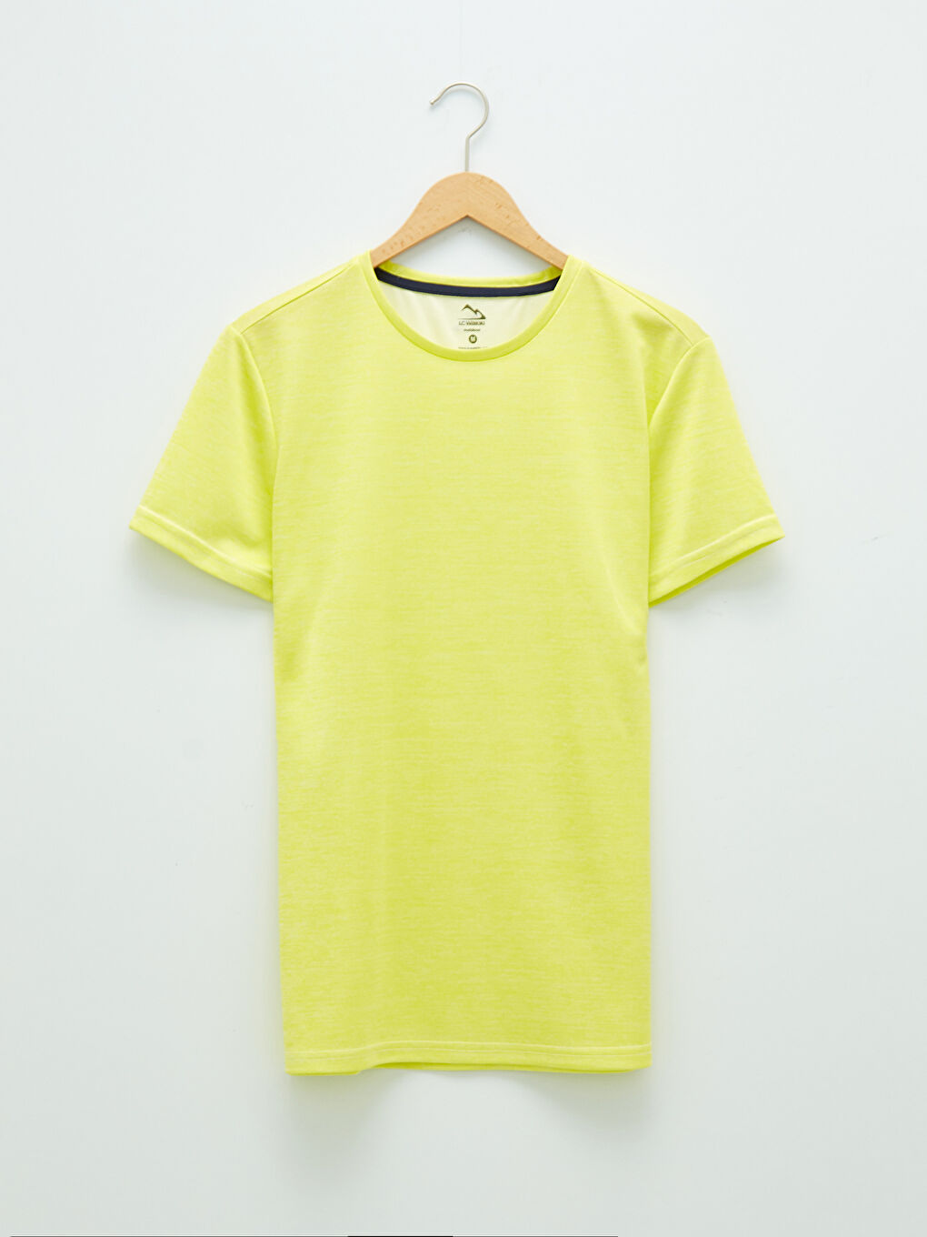 Yeşil Bisiklet Yaka Kısa Kollu Erkek Tişört-4