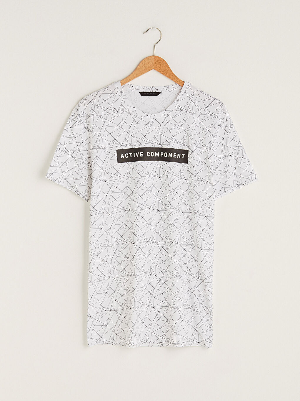 Crew Neck Short Sleeve Printed Combed Cotton Men's T-shirt-5