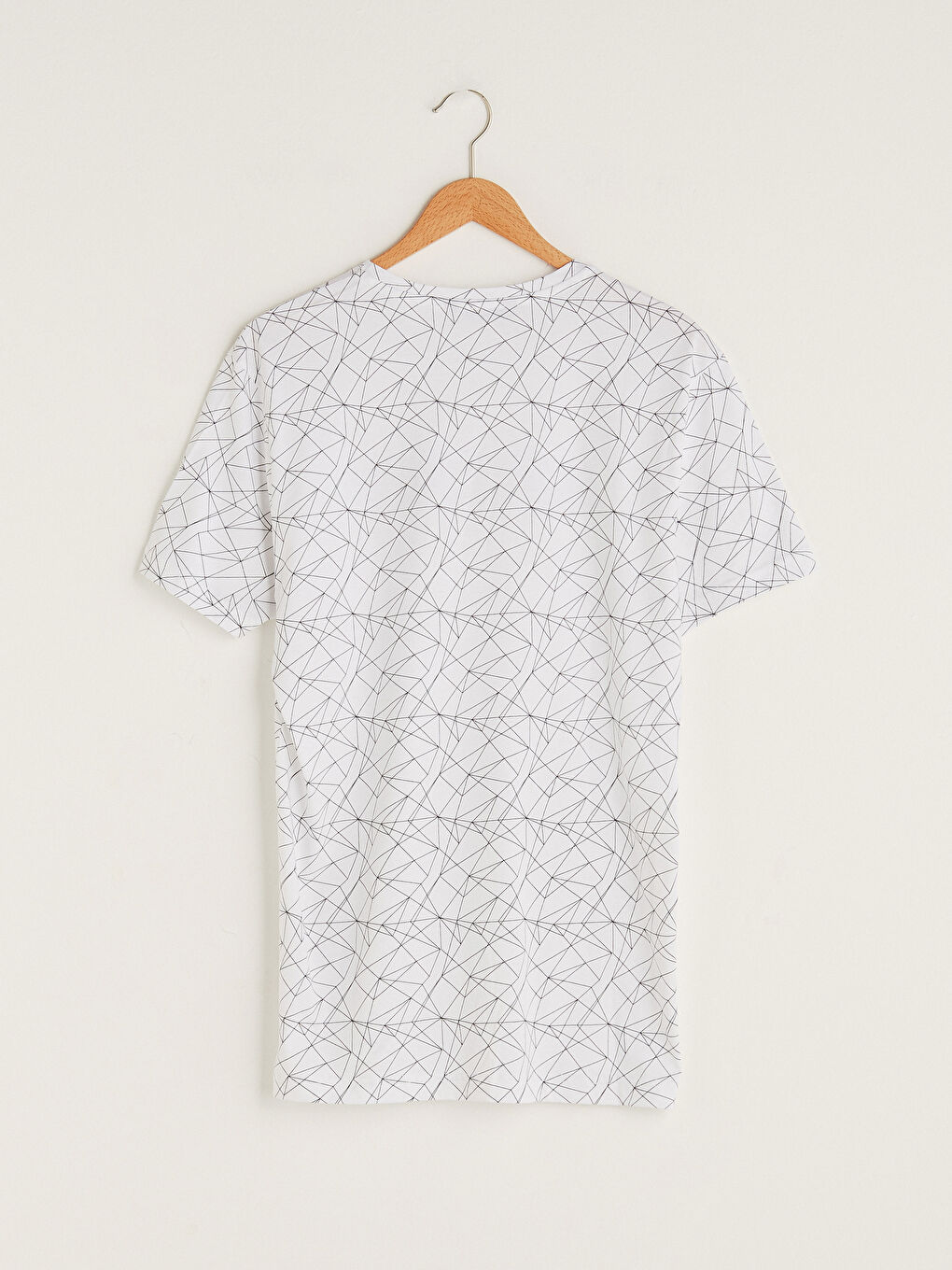 Crew Neck Short Sleeve Printed Combed Cotton Men's T-shirt-6