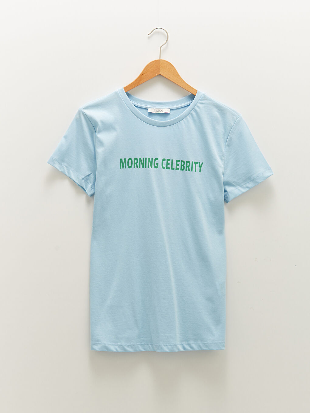 Crew Neck Printed Short Sleeve Cotton Women's T-shirt-5