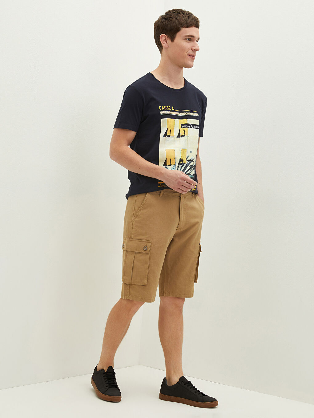 Standard Fit Bermuda Men's Shorts-1