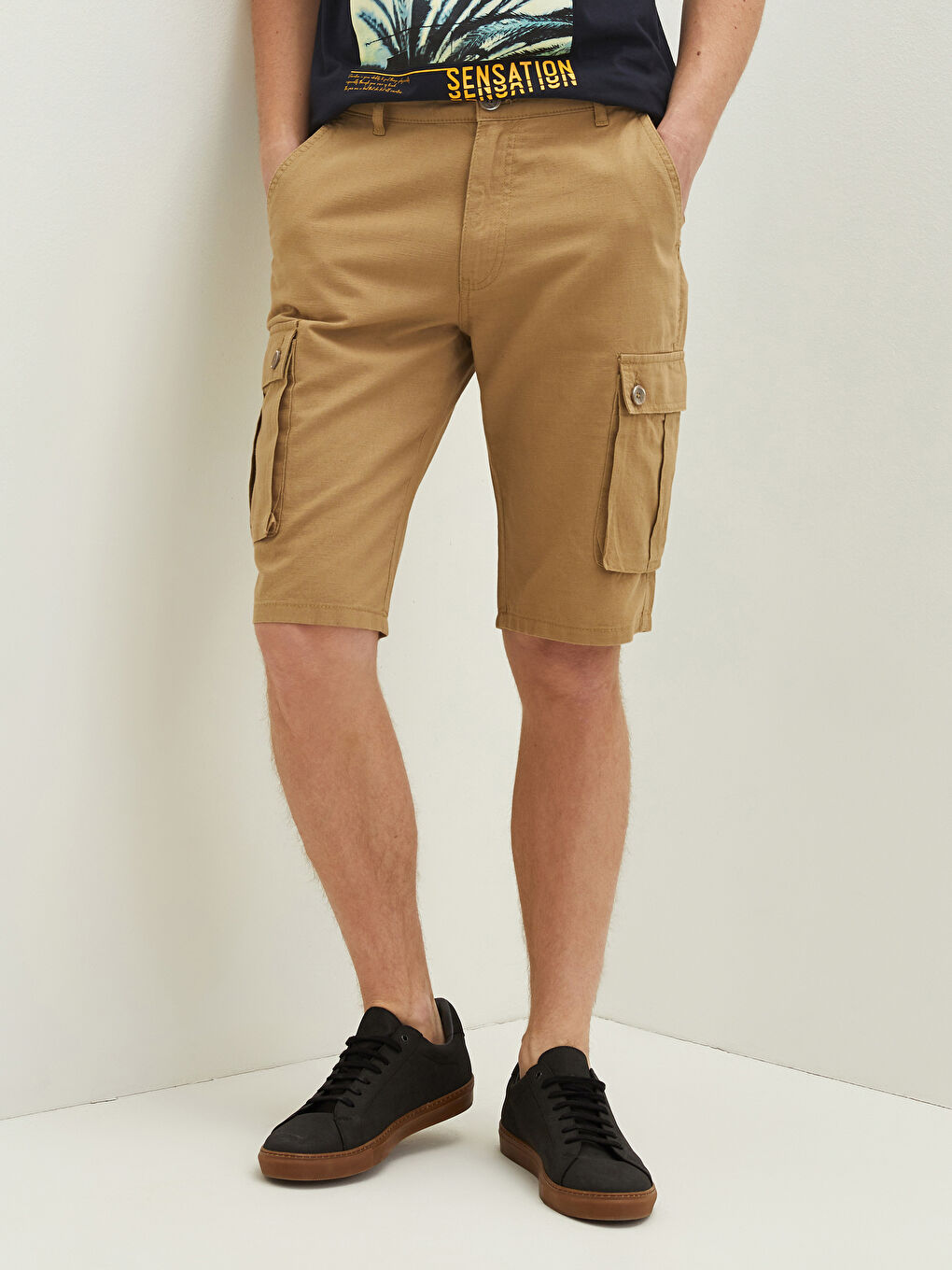 Standard Fit Bermuda Men's Shorts-3