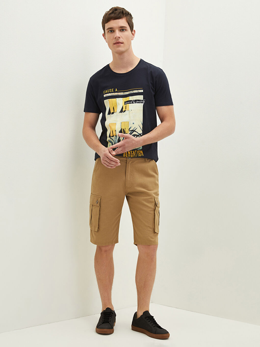 Standard Fit Bermuda Men's Shorts-5