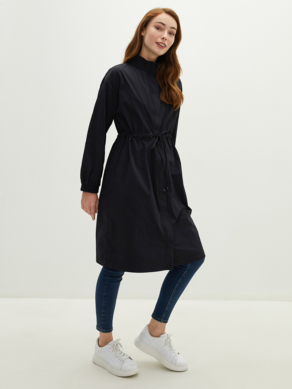 Grandad Collar Long Sleeve Women's Tunic-2