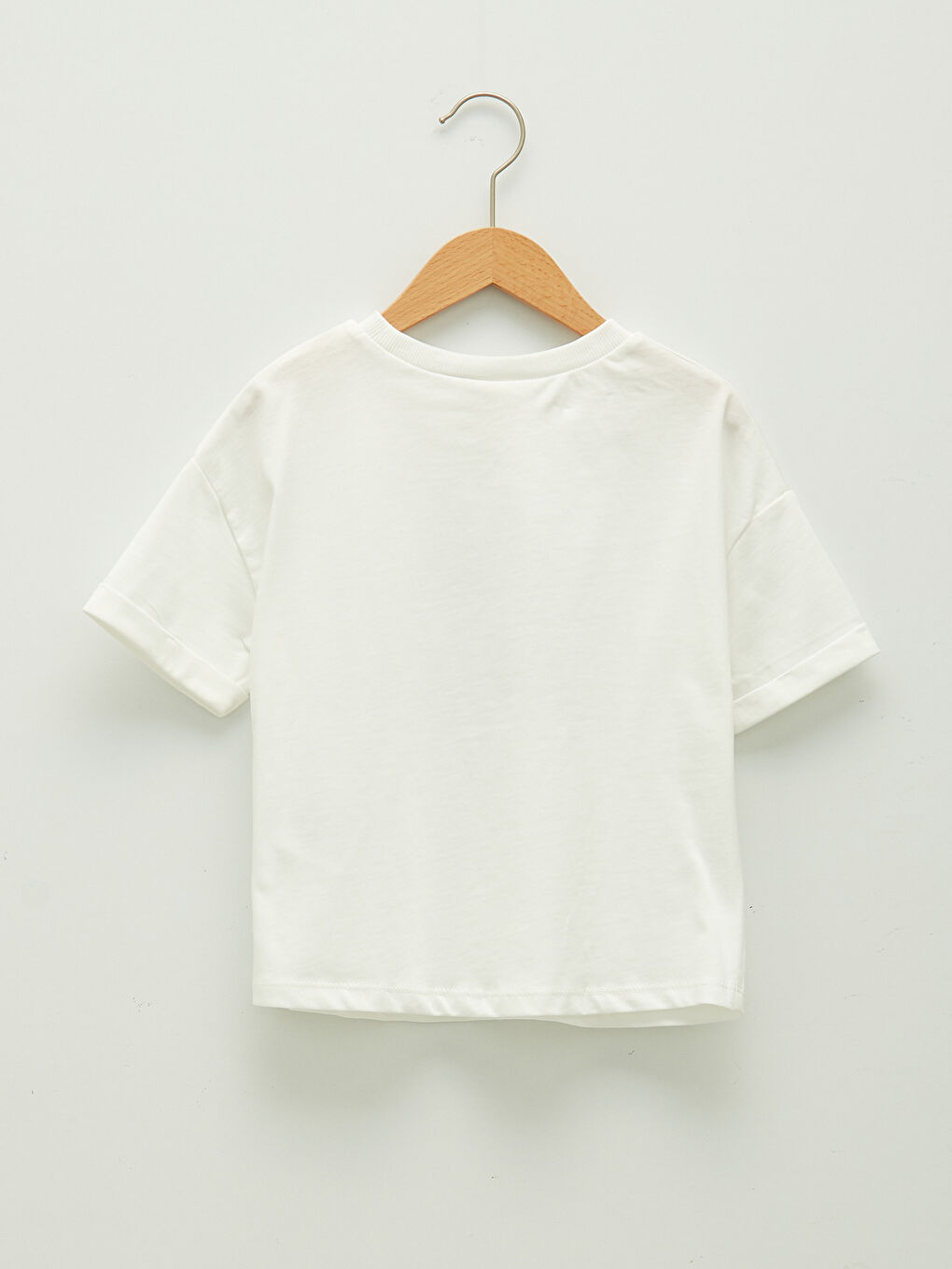 Rundhalsausschnitt Bedrucktes Kurzarm T-Shirt für Mädchen-1