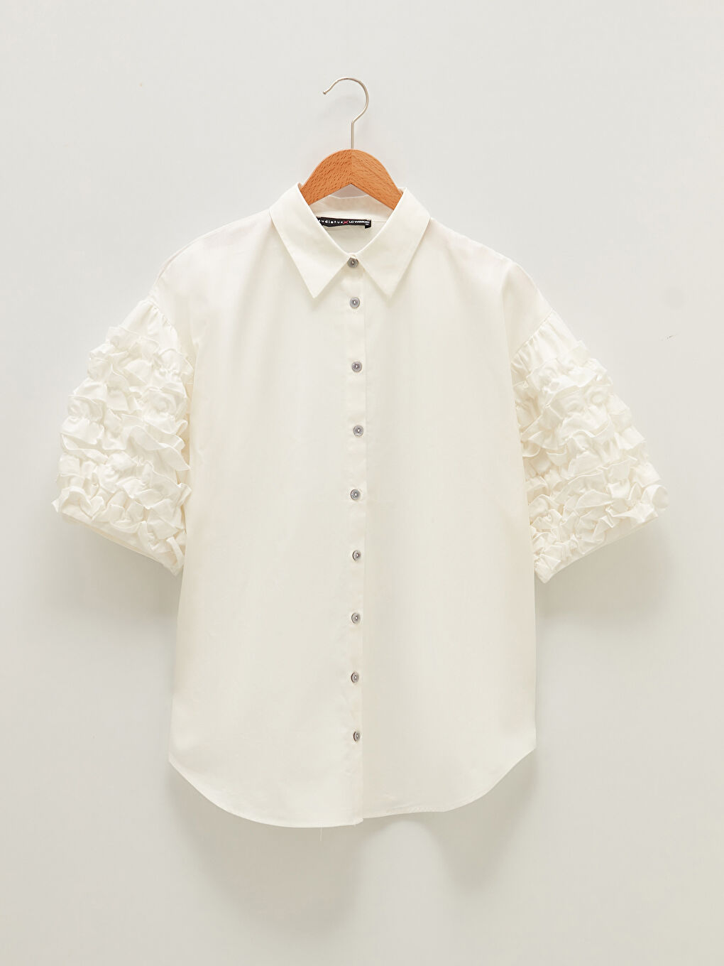 OVERSIZED WOMEN'S BELLA SHIRT WITH FRONT BUTTONED SLEEVES -S1KE98Z8-E5X