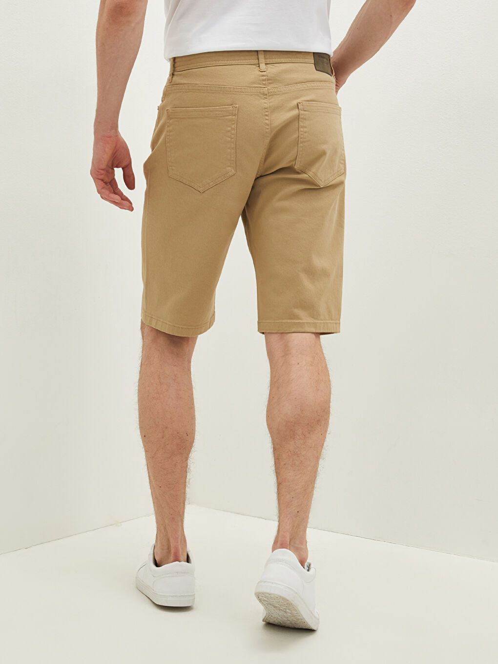 Slim Fit Gabardine Men's Shorts -S1KF90Z8-PVQ