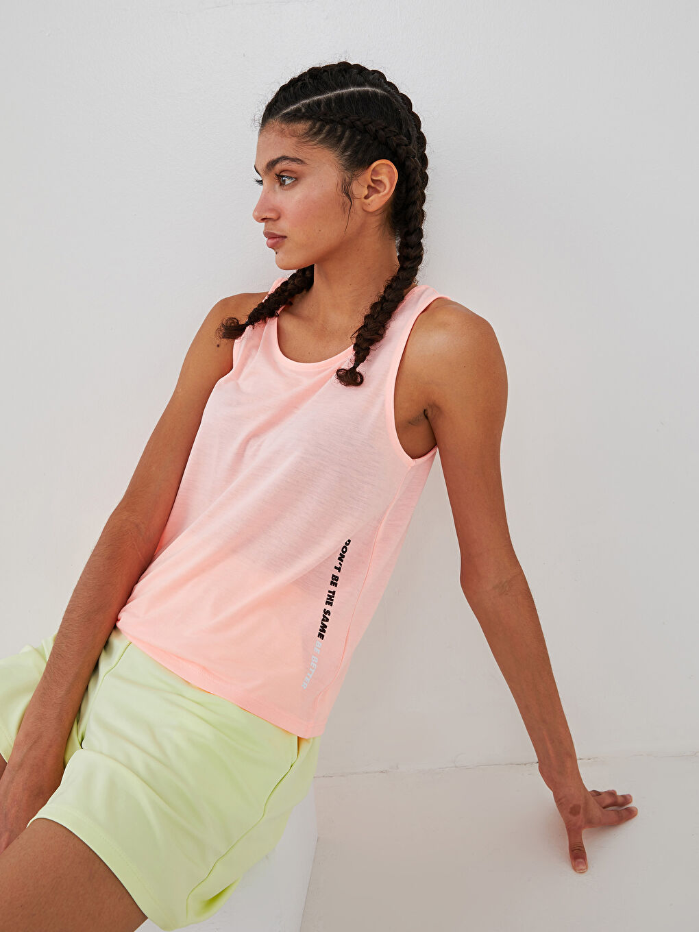 Majica za trening sa U vratom, štampana, za žene-1