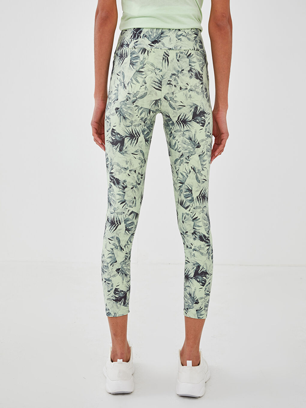 Спортивные леггинсы с узором и эластичным поясом для женщин-4