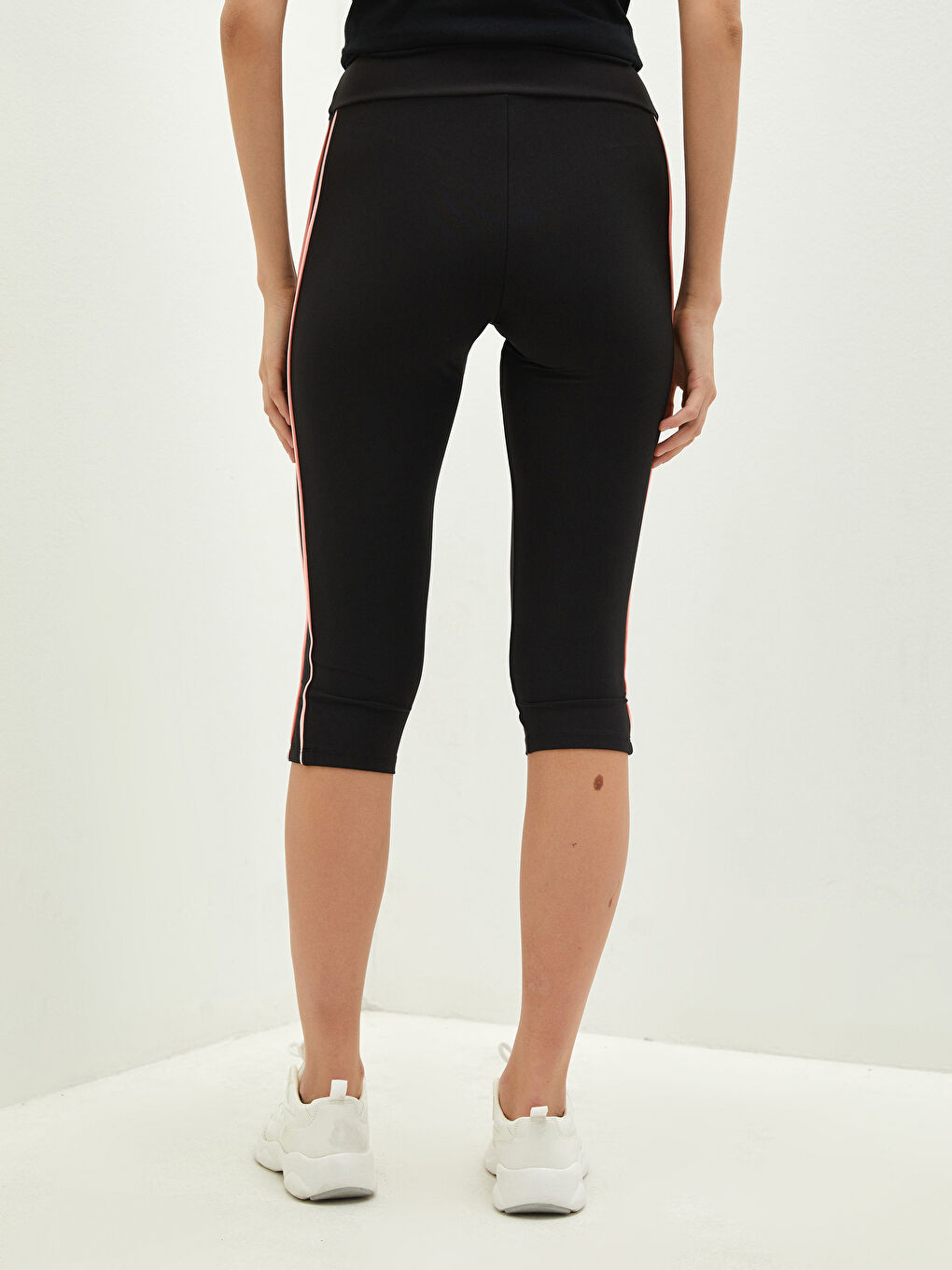 Elastic Waist Bias Detail Women's Sport Tights -S1KG64Z8-CVL