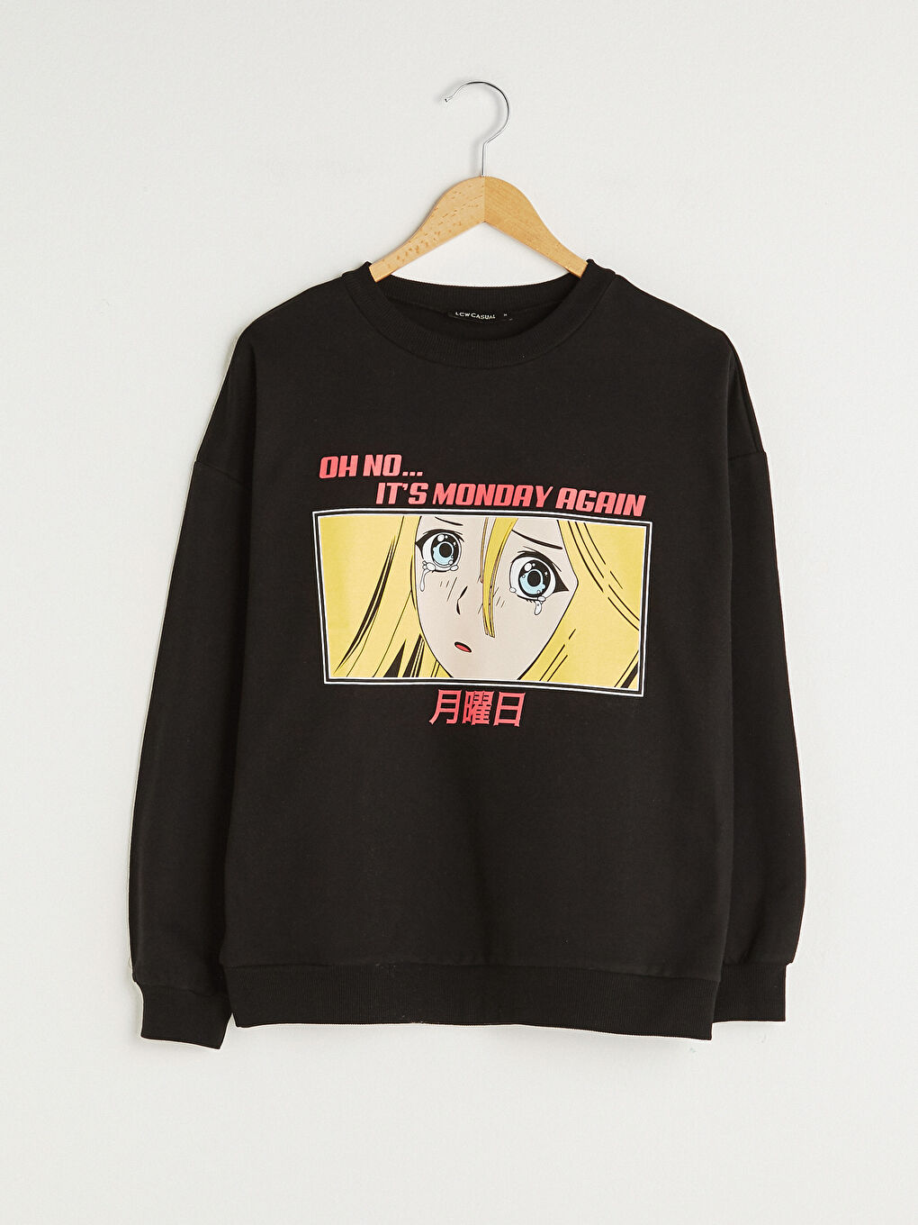 LCW Vision Rundhalsausschnitt Bedruckt Langarm Damen Sweatshirt -S1KI38Z8-CVL