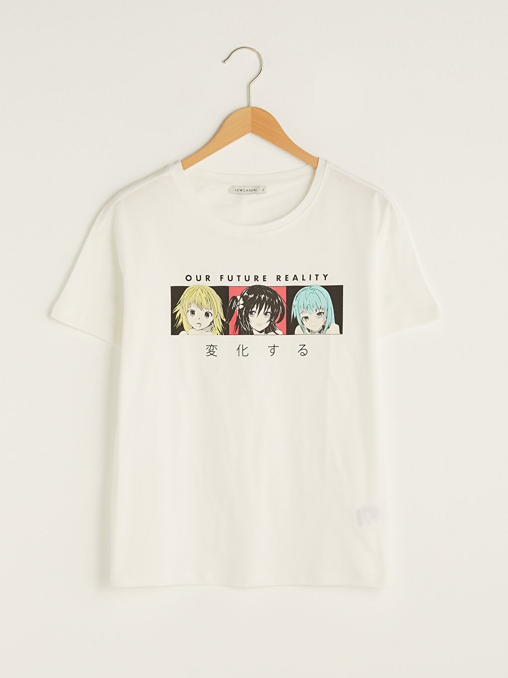 Crew Neck Printed Short Sleeve Women's T-Shirt-5