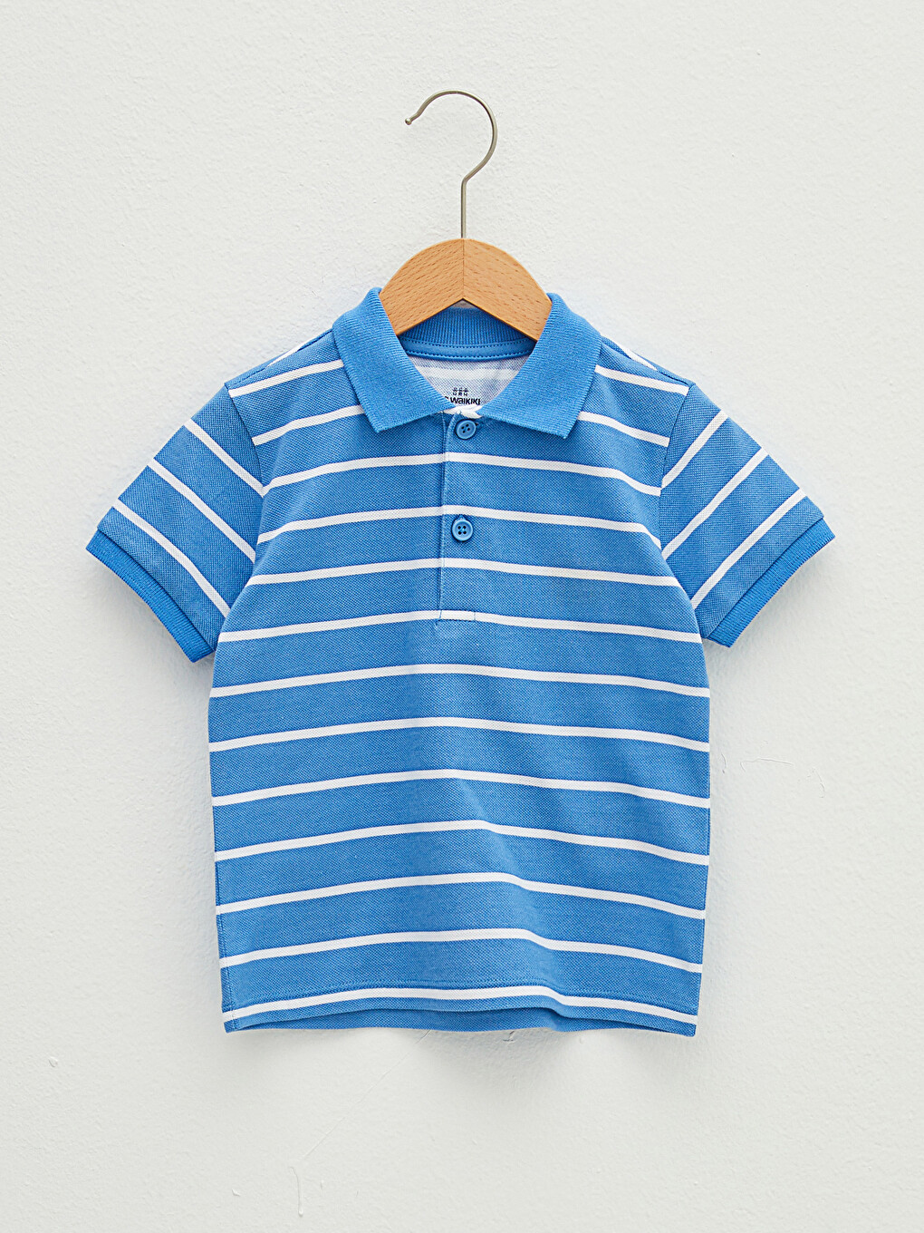 Polo Neck Short Sleeve Striped Baby Boys' T-shirt