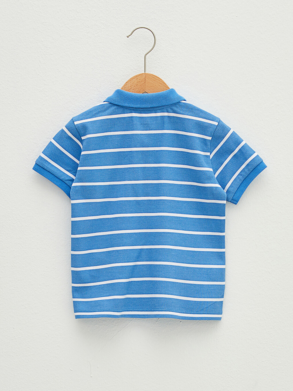 Polo Neck Short Sleeve Striped Baby Boys' T-shirt-1