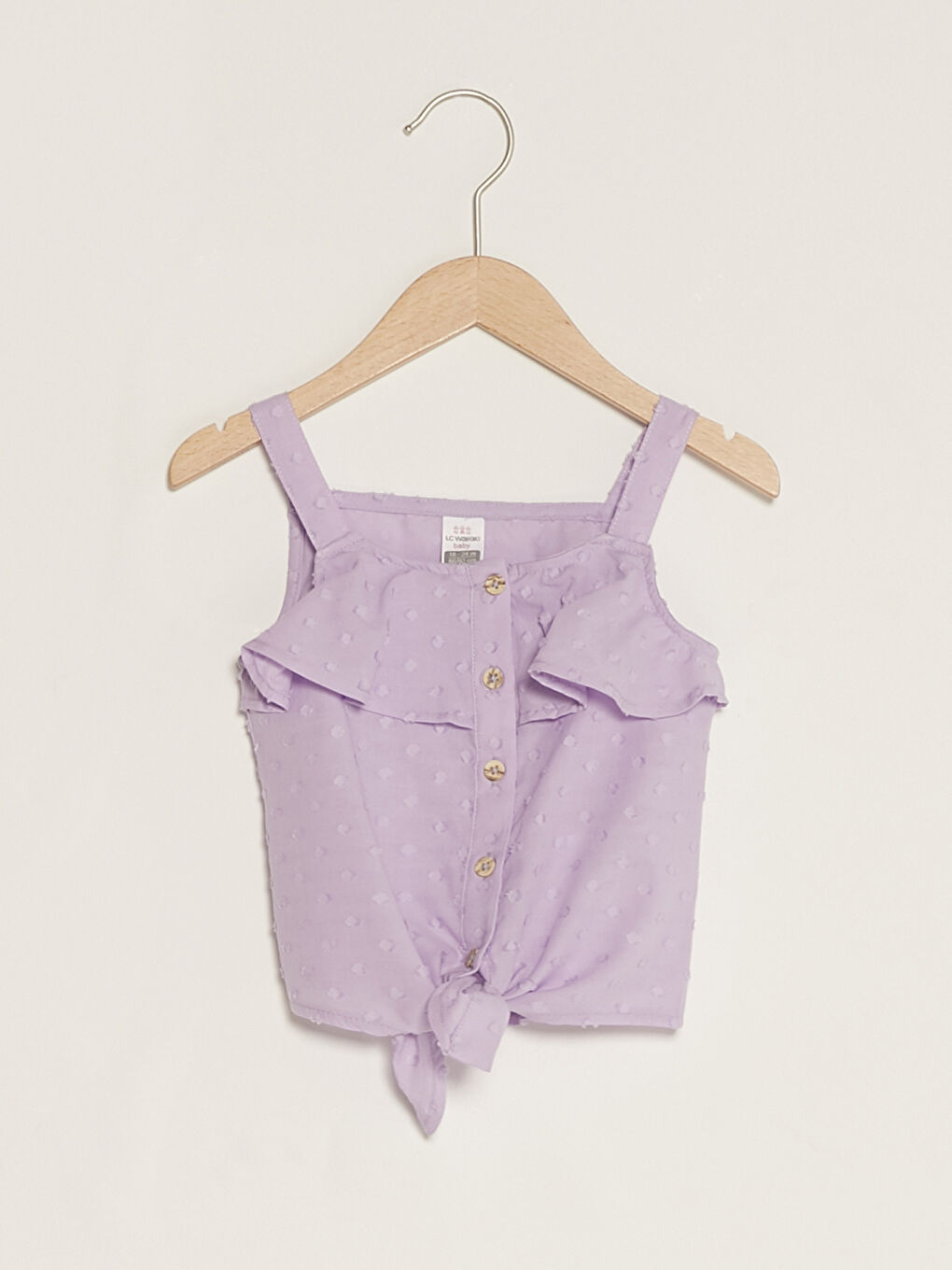 Square Neck Strap Baby Girl Shirt
