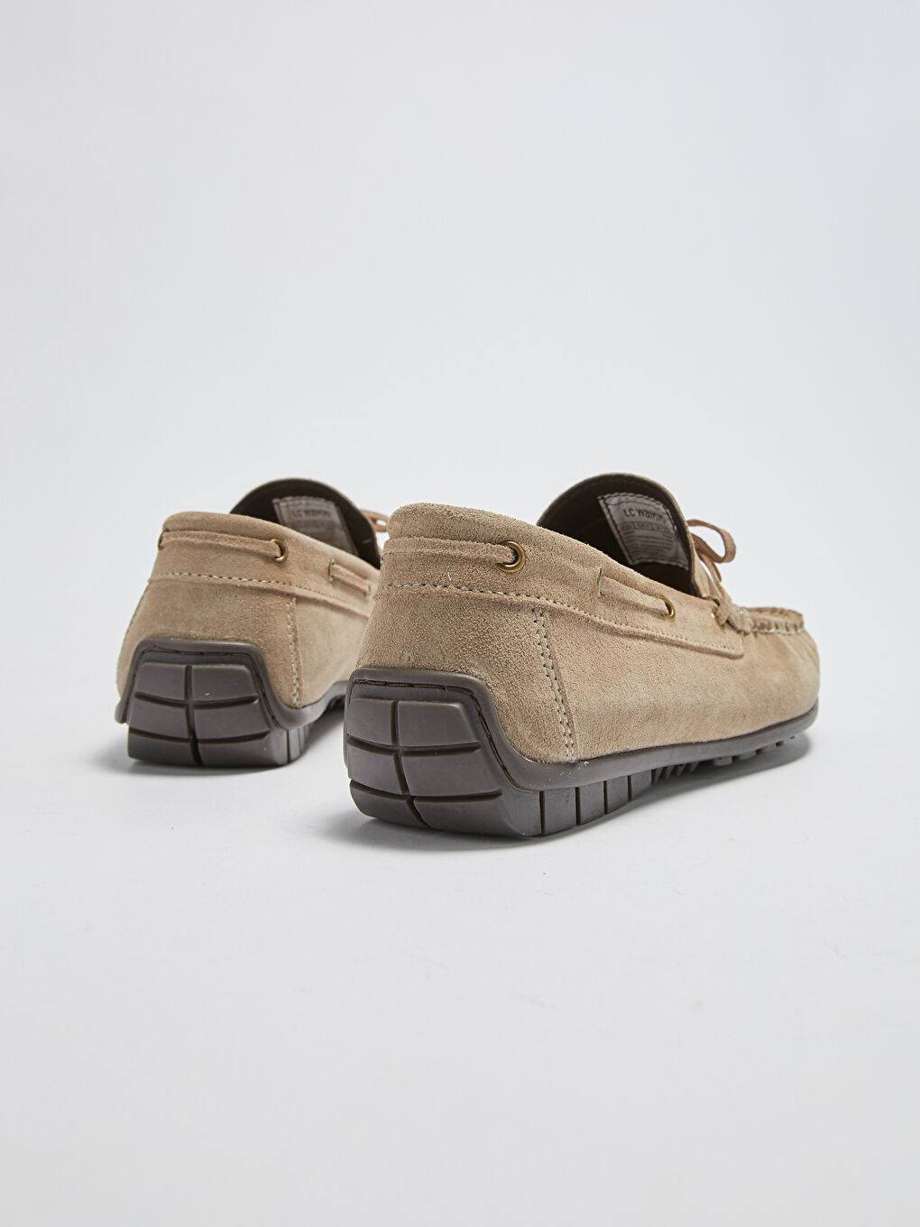 Bej Dekoratif Dikişli Deri Loafer Erkek Klasik Ayakkabı-4