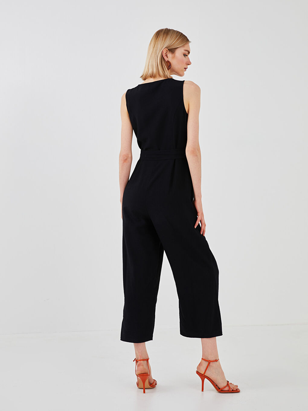 LCW Vision V-Neck Waist Belt Women's Overalls -S1KK13Z8-CVL