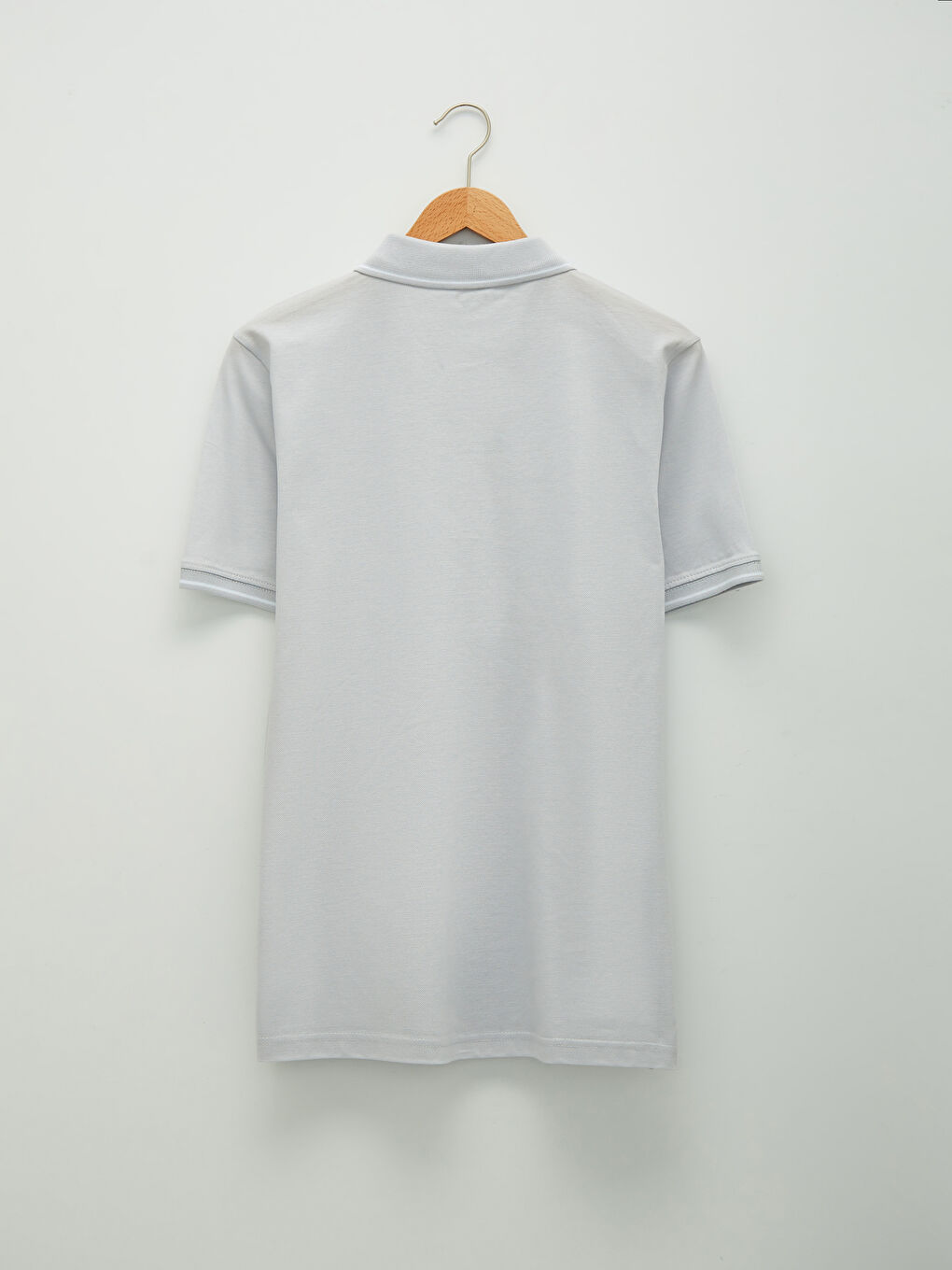 تي شيرت بياقة بولو كم قصير بيكيه للرجال-6
