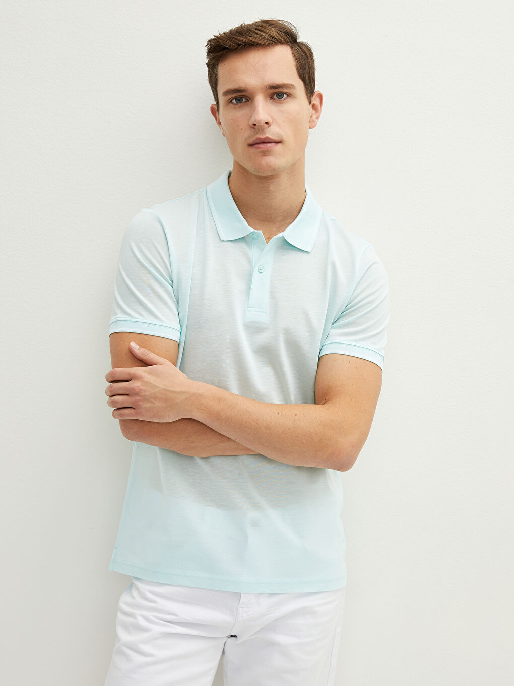 Polo Neck Short Sleeve Pique Men's T-Shirt